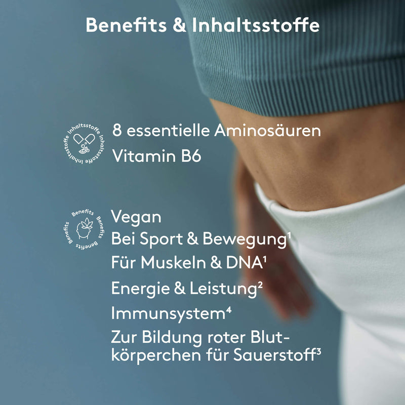 Benefits und Inhaltstoffe MITOcare Essentielle Aminos