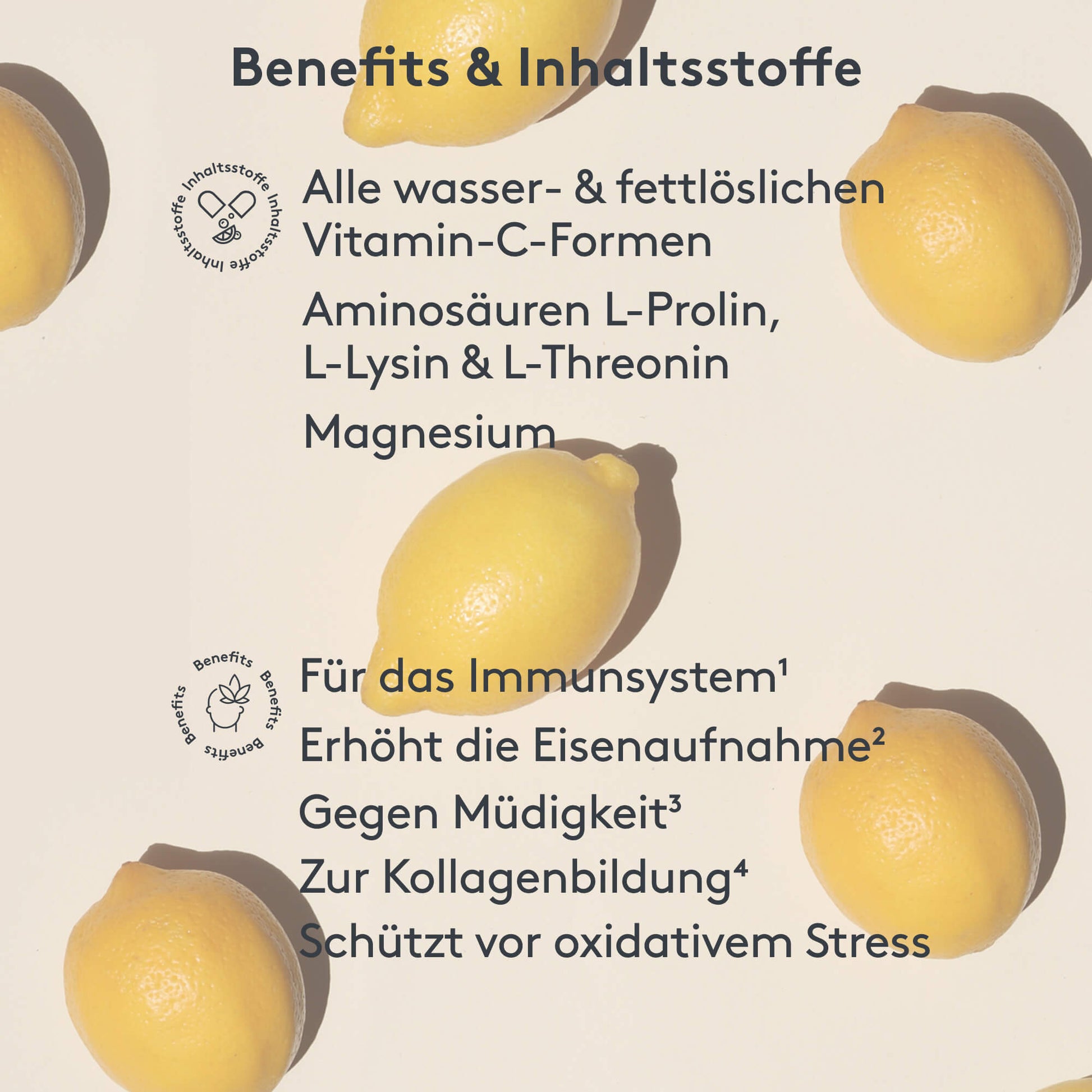 Benefits und Inhaltstoffe MITOcare Vitamin C Komplex
