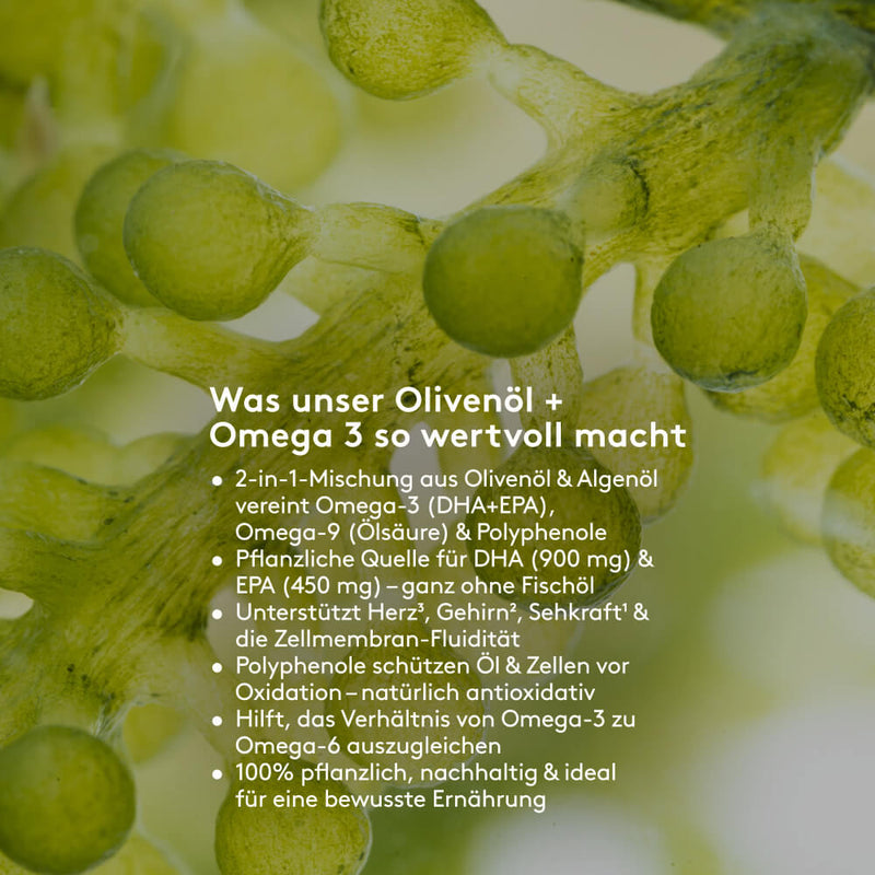 Olivenöl + Omega 3 (Monatspackung)