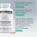 Trustpilot Bewertungszitate zum Produkt Mitochondrien Formula Sport - Produkt ansicht von vorne neben text