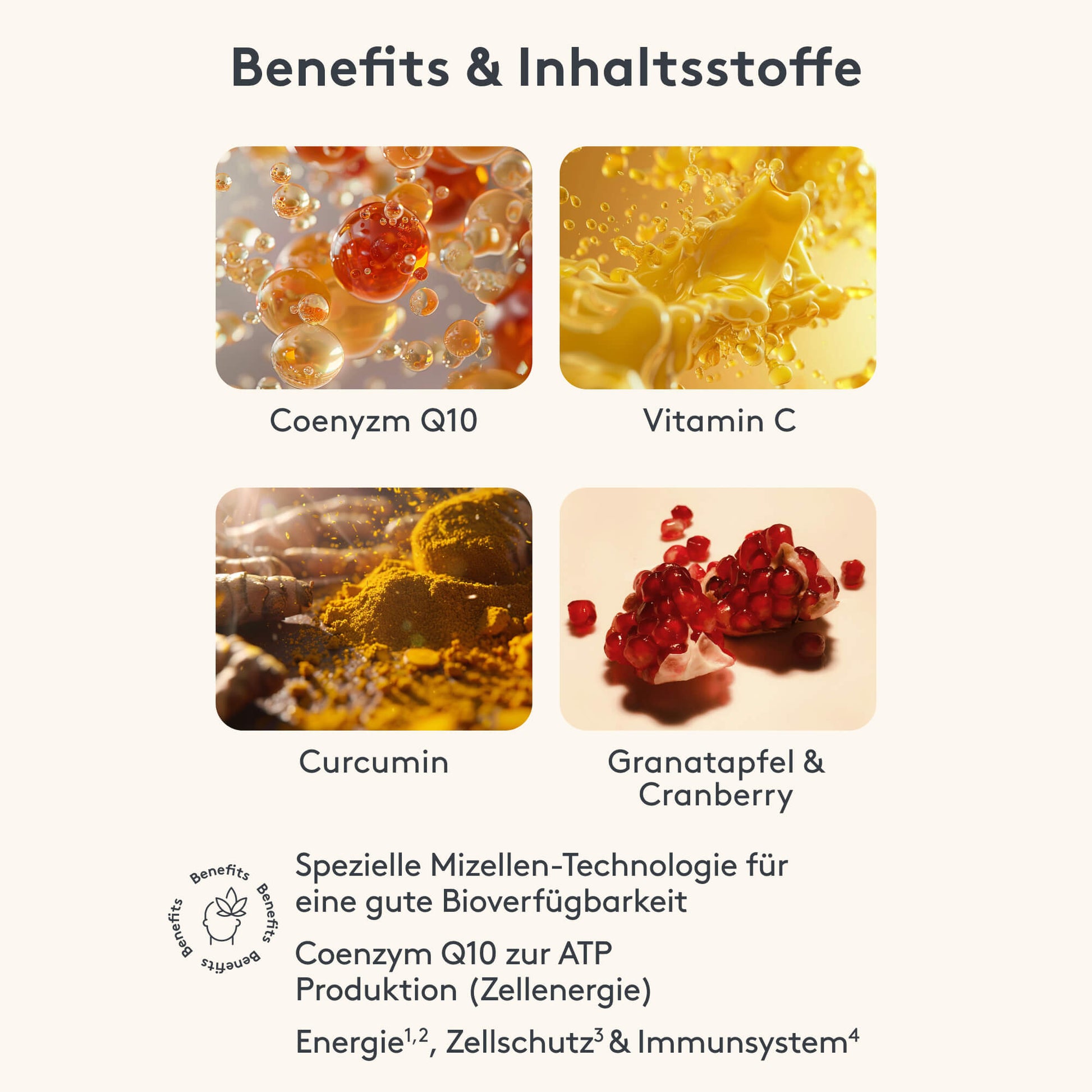 Benefits und Inhaltstoffe MITOcare MITO Booster