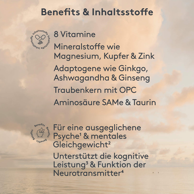 Benefits und Inhaltstoffe MITOcare NEUROadapt