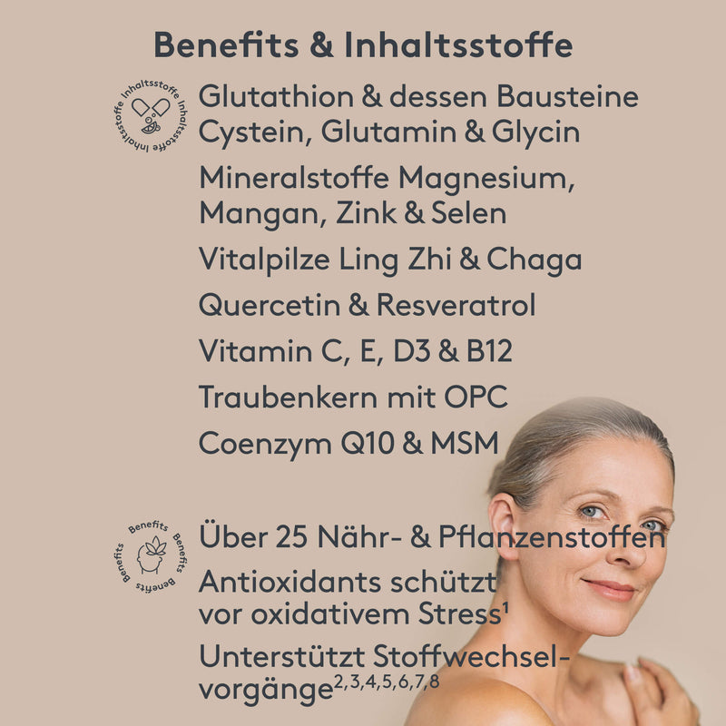 Benefits und Inhaltstoffe MITOcare Redox Regulat 